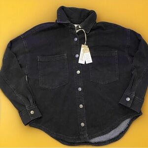Women’s faux denim button down shirt (sz XS)